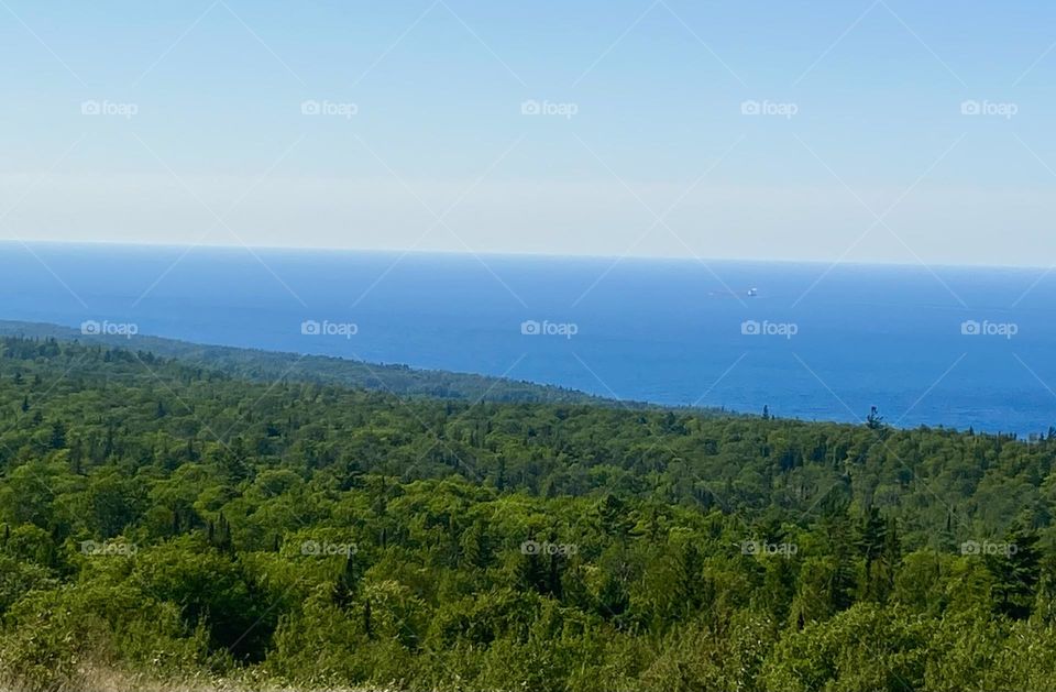Mountain View in Copper Harbor Michigan overlooking Lake Superior