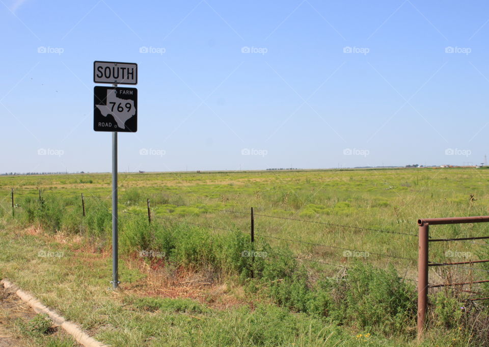 Texas road sign