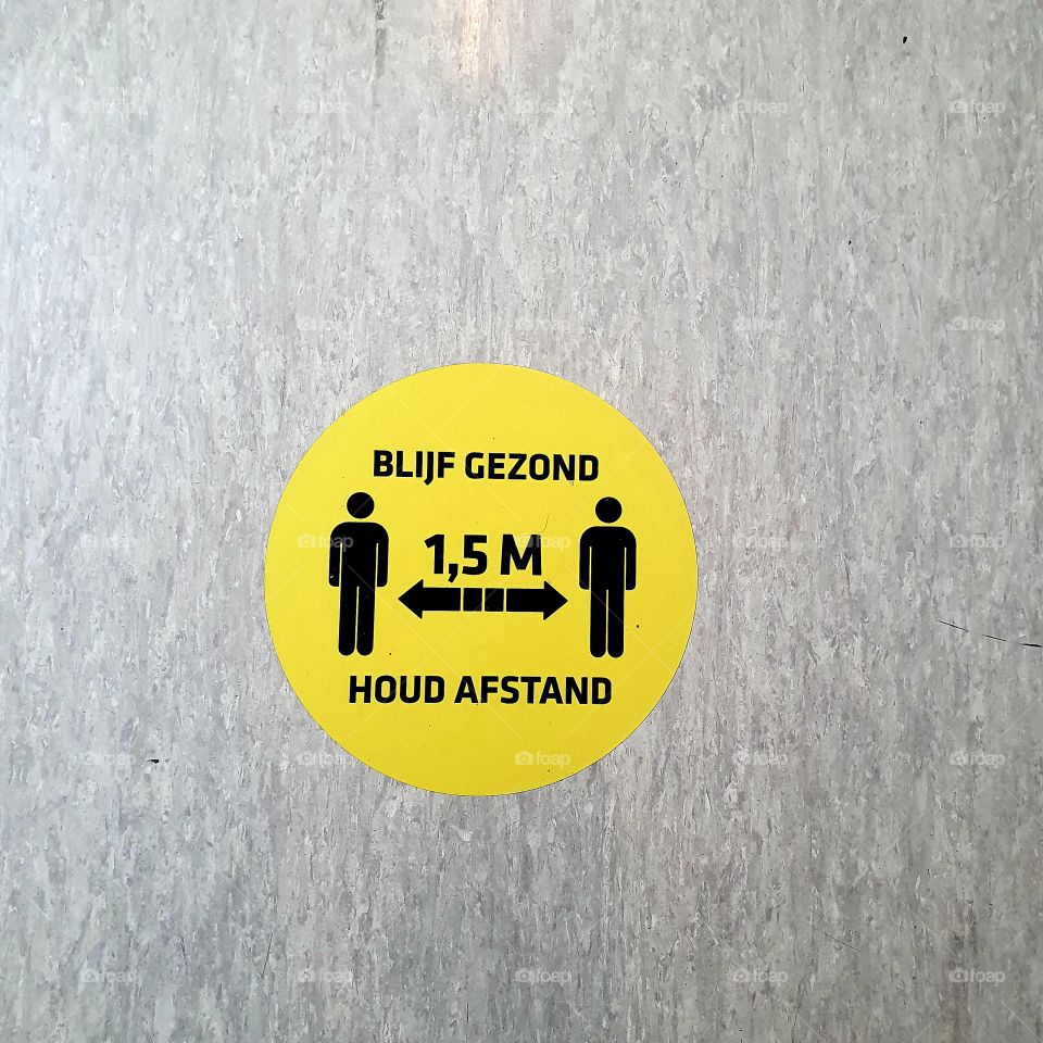 Corona time keeping distance from each other. Hospital