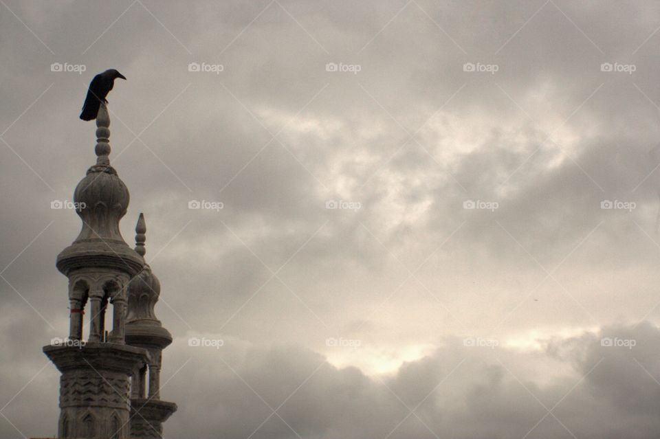Crow on a minaret.