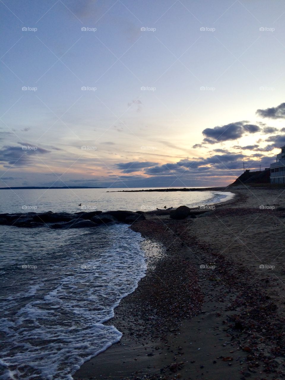 Falmouth Massachusetts Beach at Sunset 