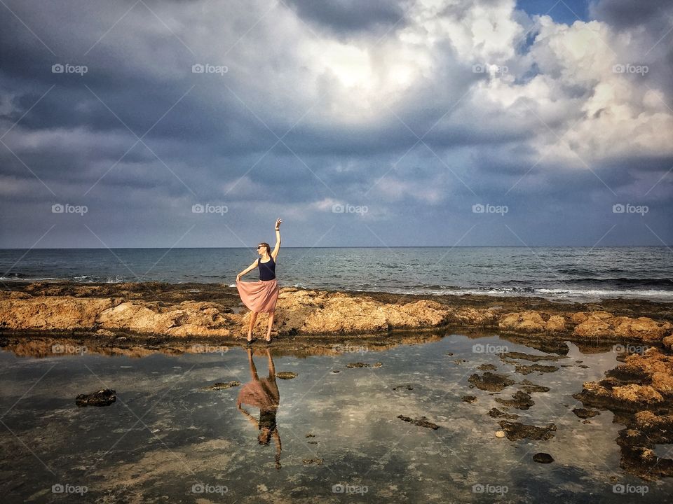 My beautiful wife by the sea, dancing with the music of the wind and waves. An amazing moment captured in time, reminding me every time how fortunate I am to have her in my life