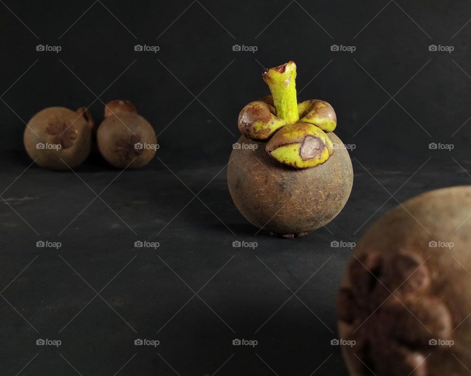 healthy tropical fruit,  mangosteen