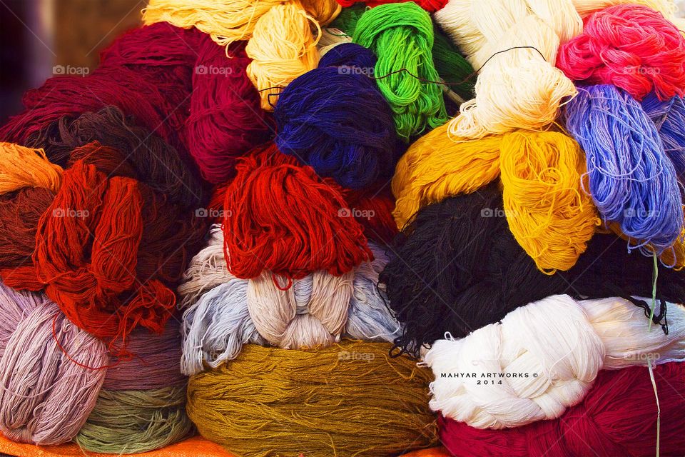 Colorful, very beautiful wool