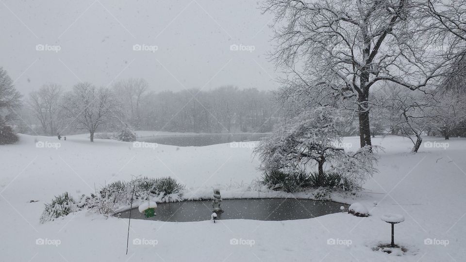 snowy landscape with ponds 3