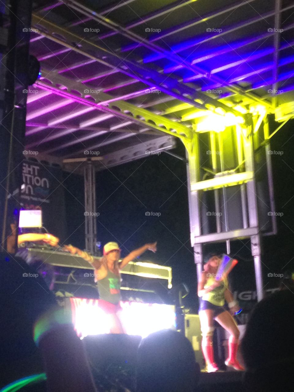 Stage during night nation 