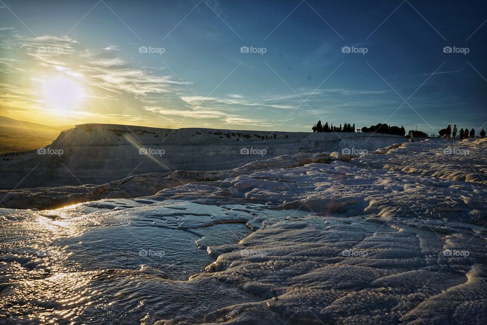 Pamukkale Denizli sunset