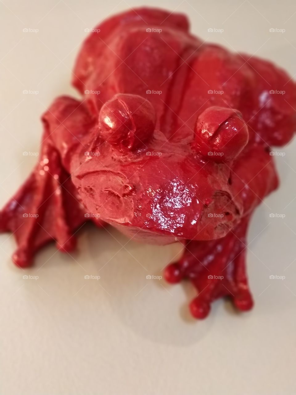 Red frog art