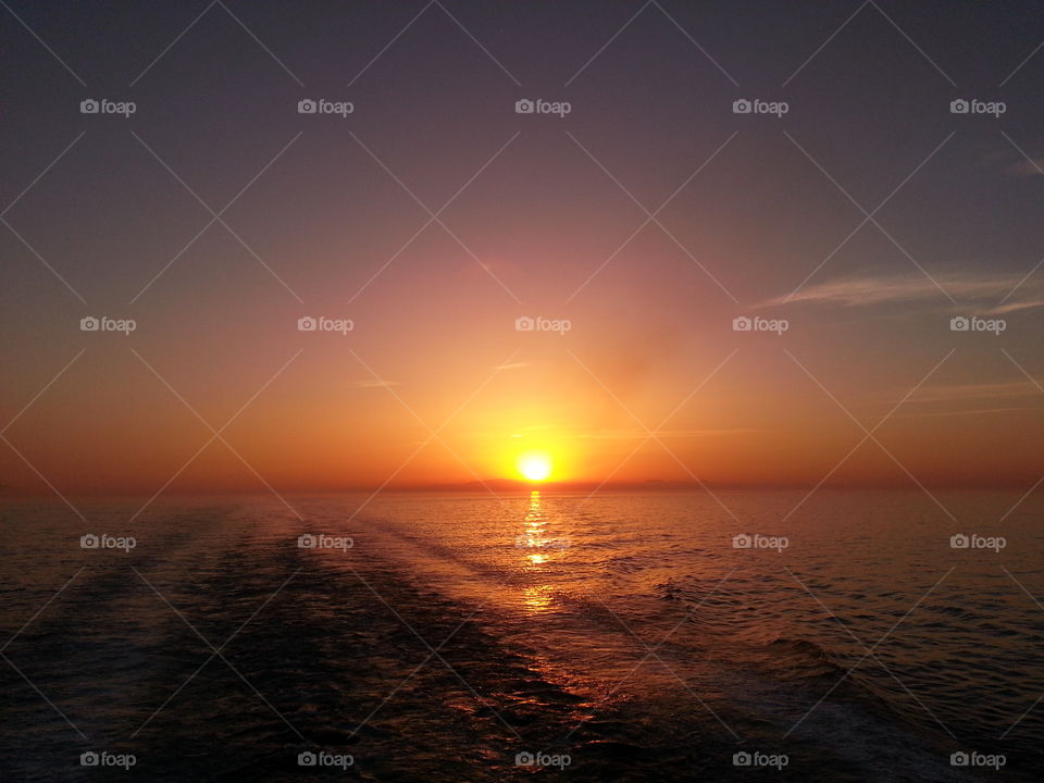 Sunset at sea. This picture was taken when i was onboard ship