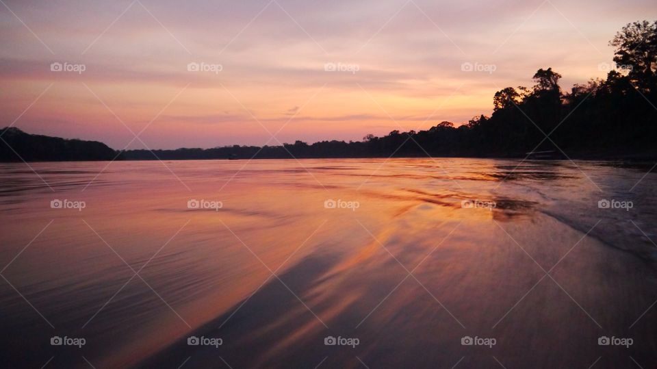 Water sunset 