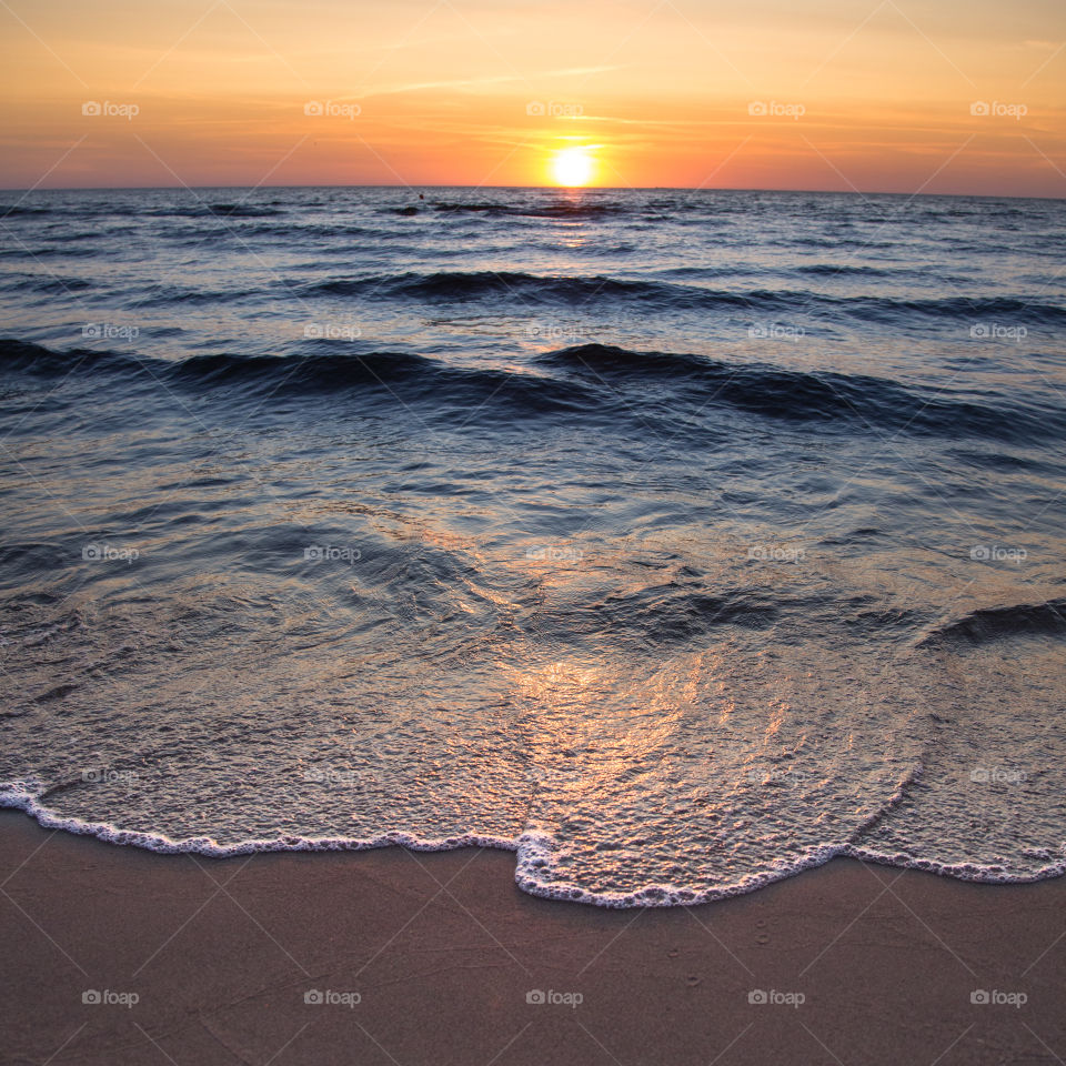 Beach, Ocean, Sunset, Sea, Water