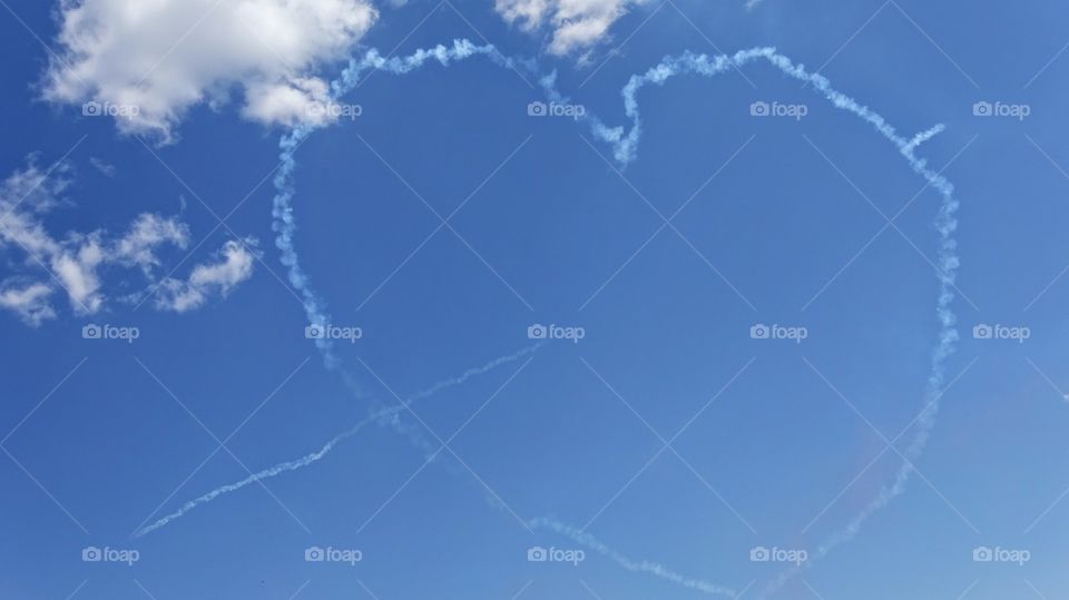 Heart on sky