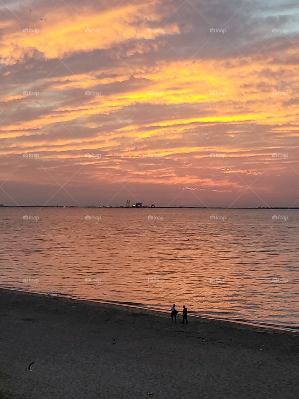 Sunrise over the Corpus Christi Bay