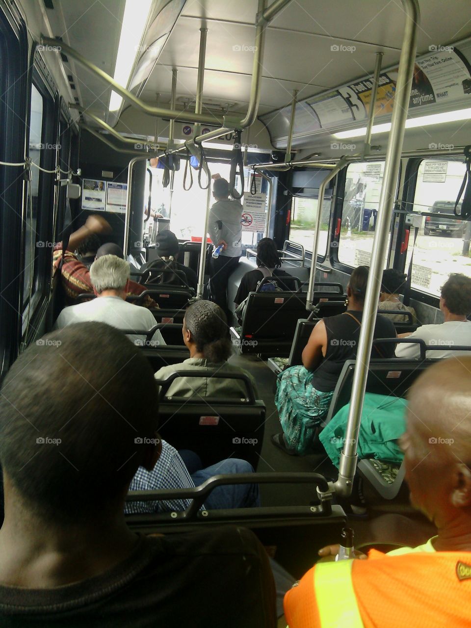 bus in transit