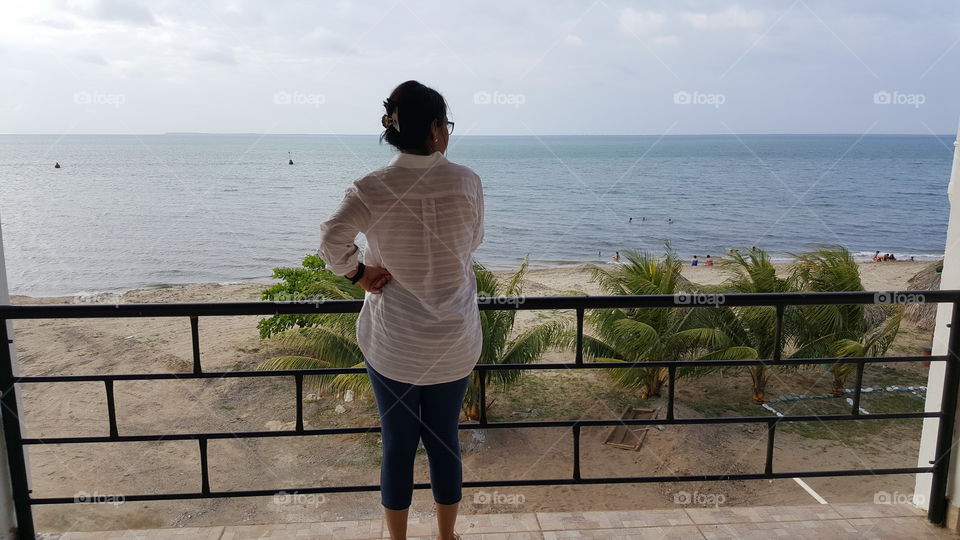 desde el balcón de mi habitación, Trujillo, Honduras