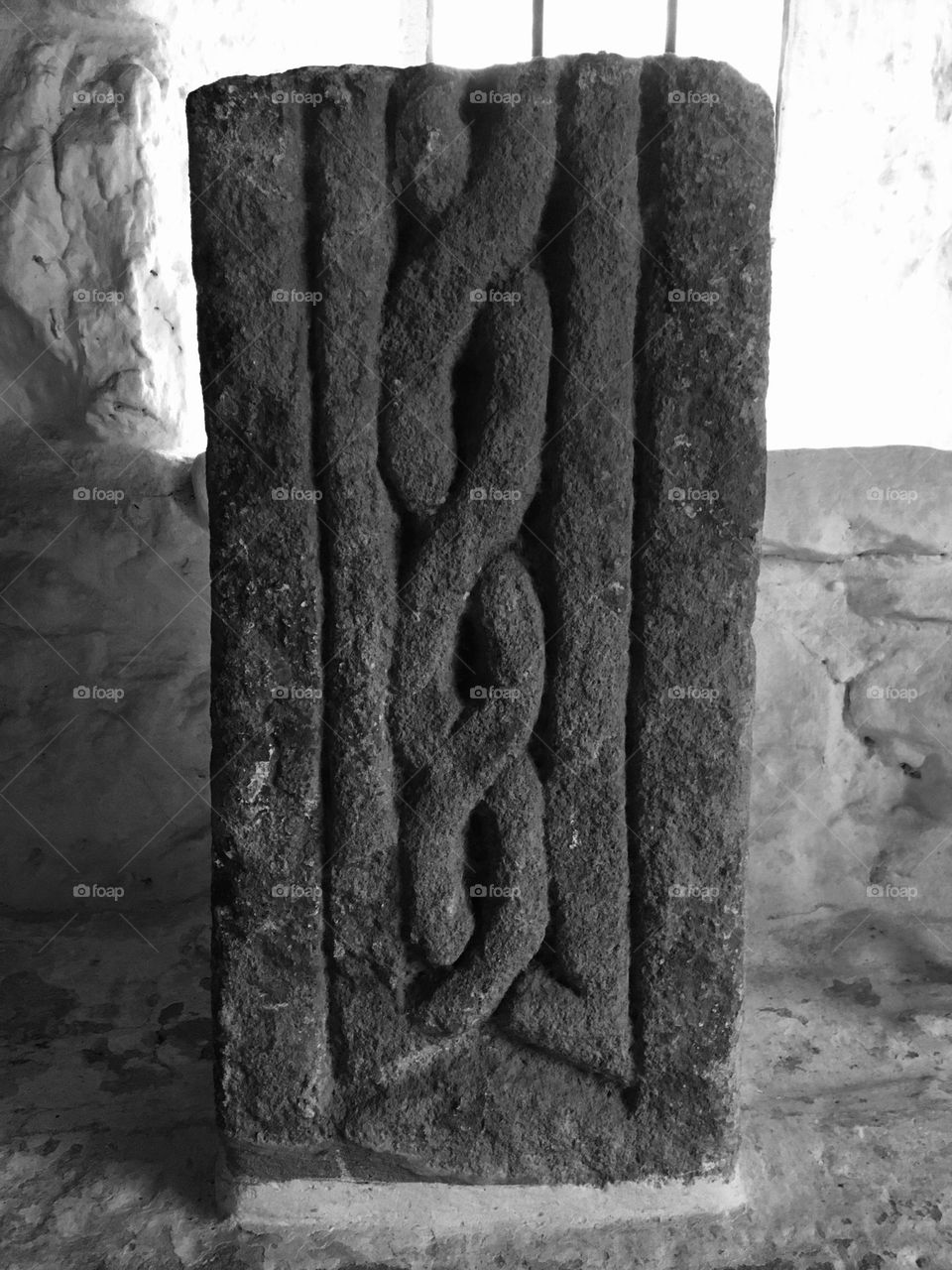 Anglo-Saxon Architecture … looks like a metal chain in B&W but this image shows an old Saxon stone carving … very early architecture indeed !