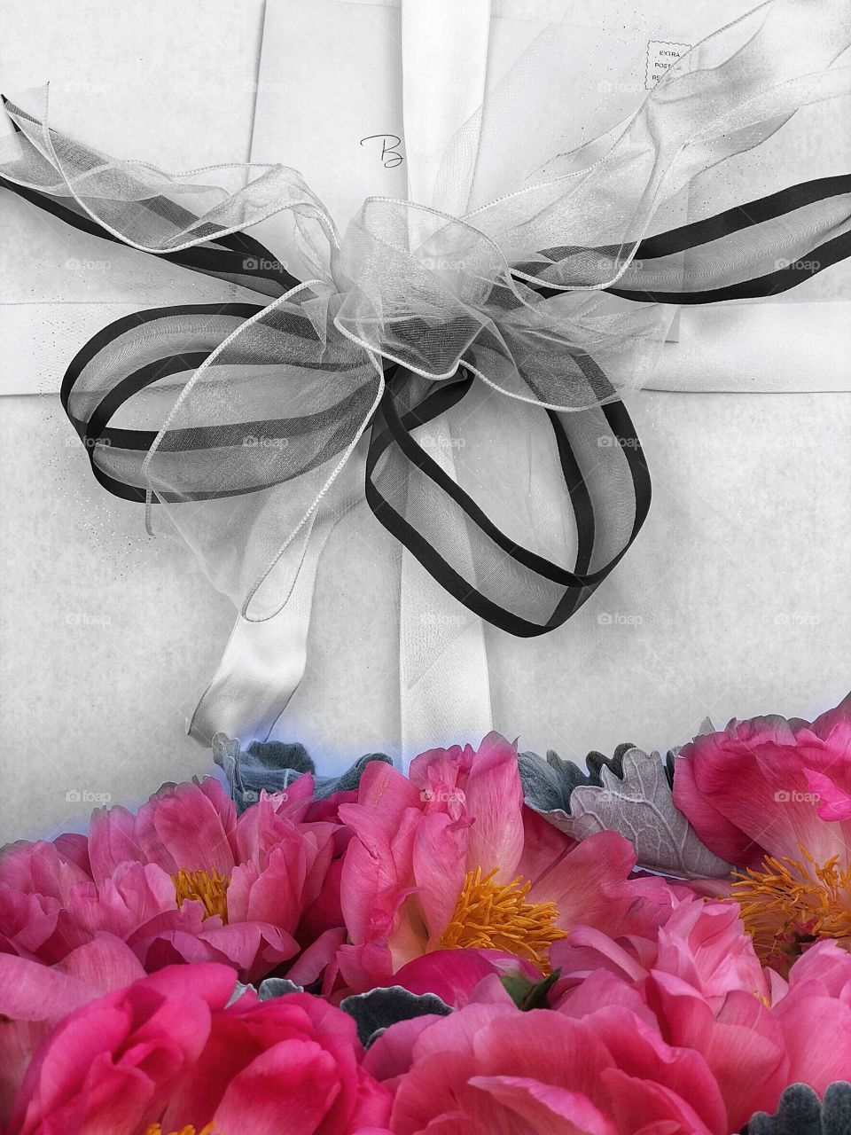 Wedding Gifts Peonies Black and White!