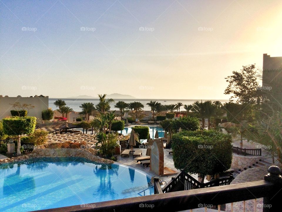 sunset on the Grand Hotel, Sharm el Sheikh