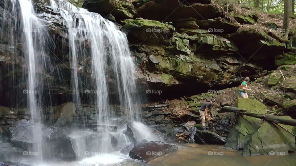Scenic waterfall in PA