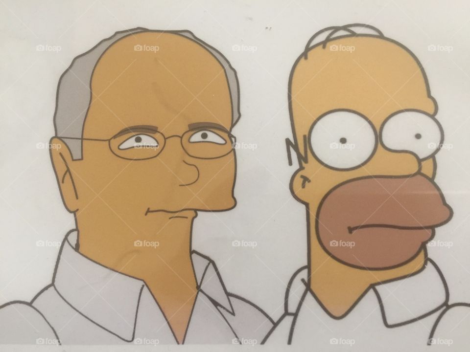 Illustration by Simpson cartoonist. I’m on the left with the glasses.