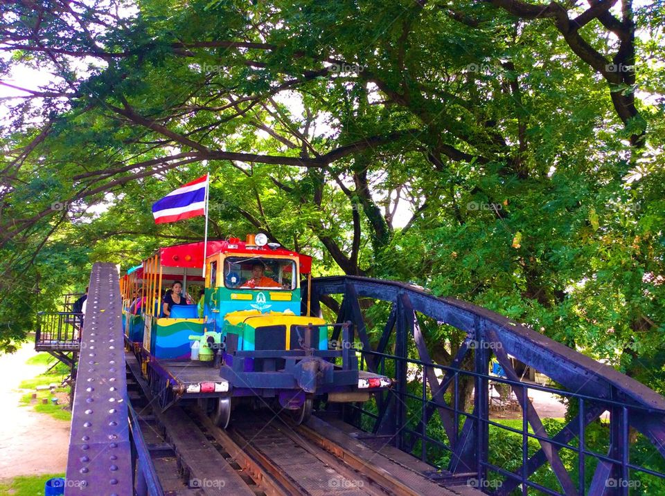 River Kwai bridge and the Death Railway in thailand.