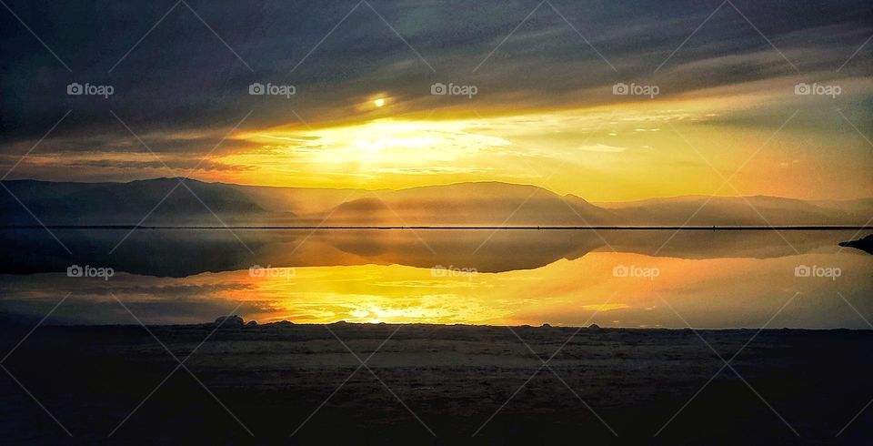 sunrise on the deadsea