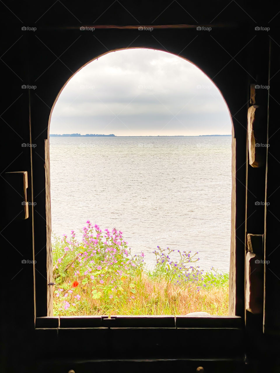 Sea view from the medieval window