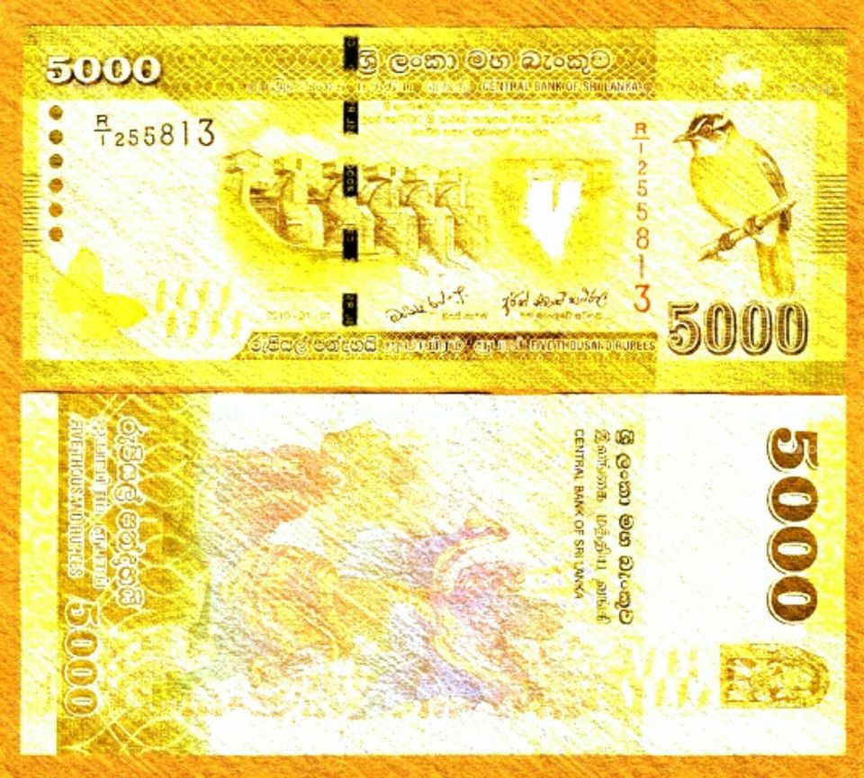 Sri lanka money 5000