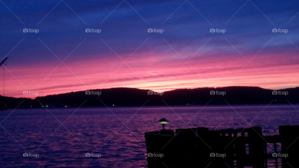 sunset on the Hudson