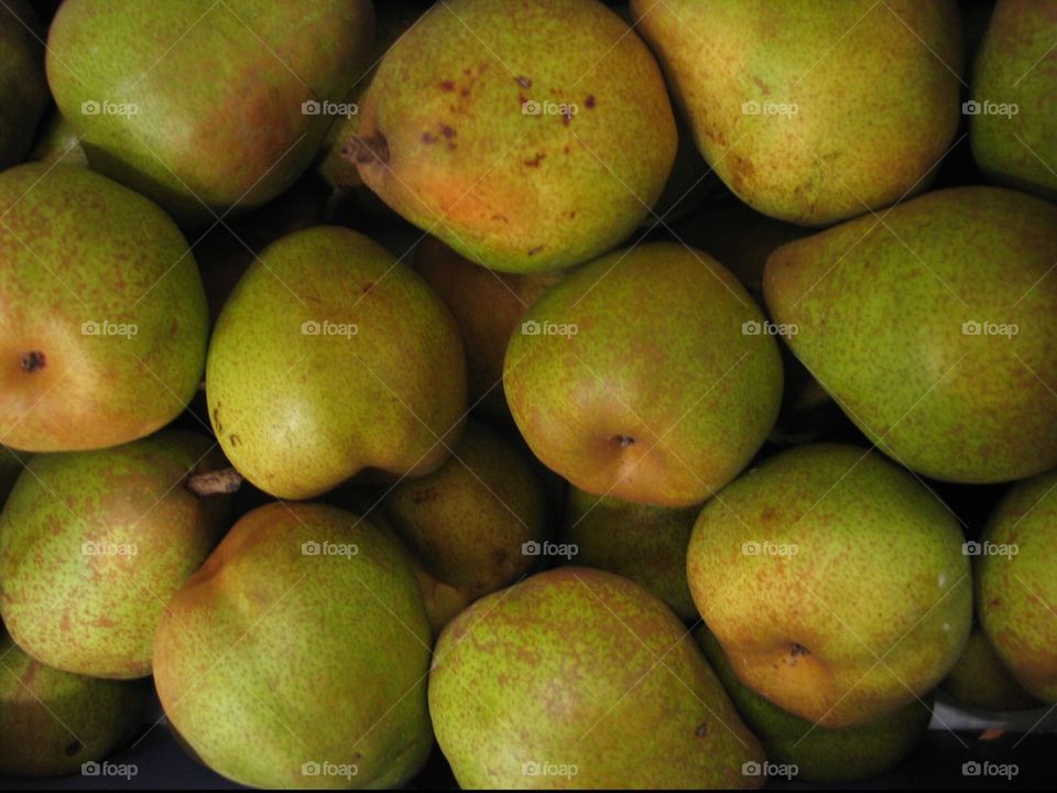 Full frame shot of pears