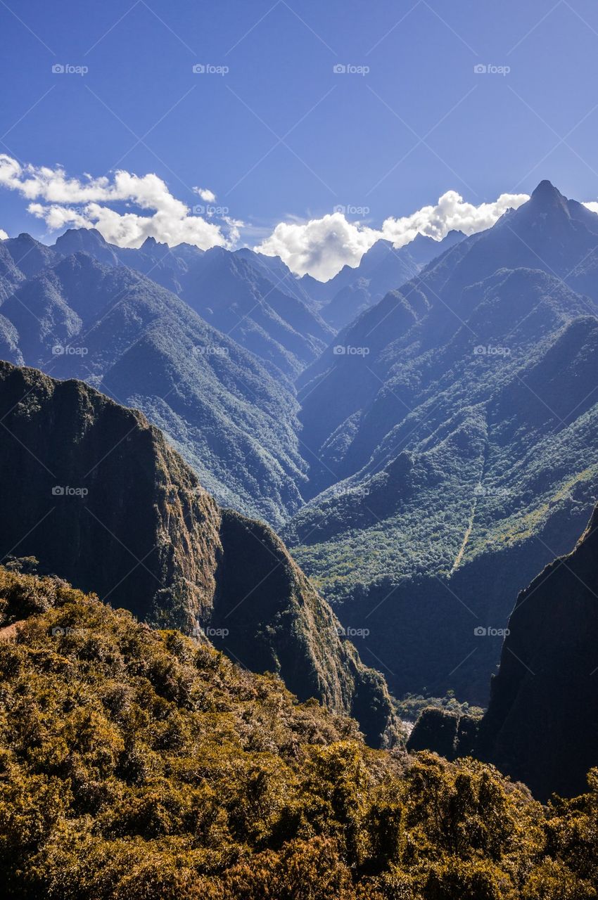 Landscape view of mountain range