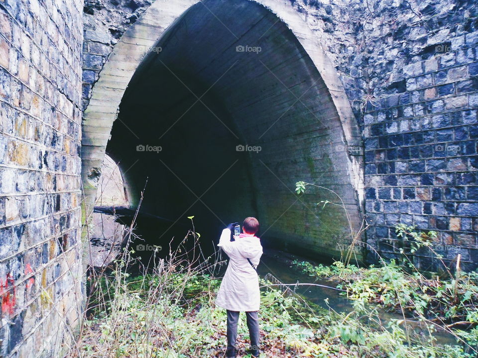 Southern tunnel "Stalin's Metro" on Zhukovy island in the city of Kiev