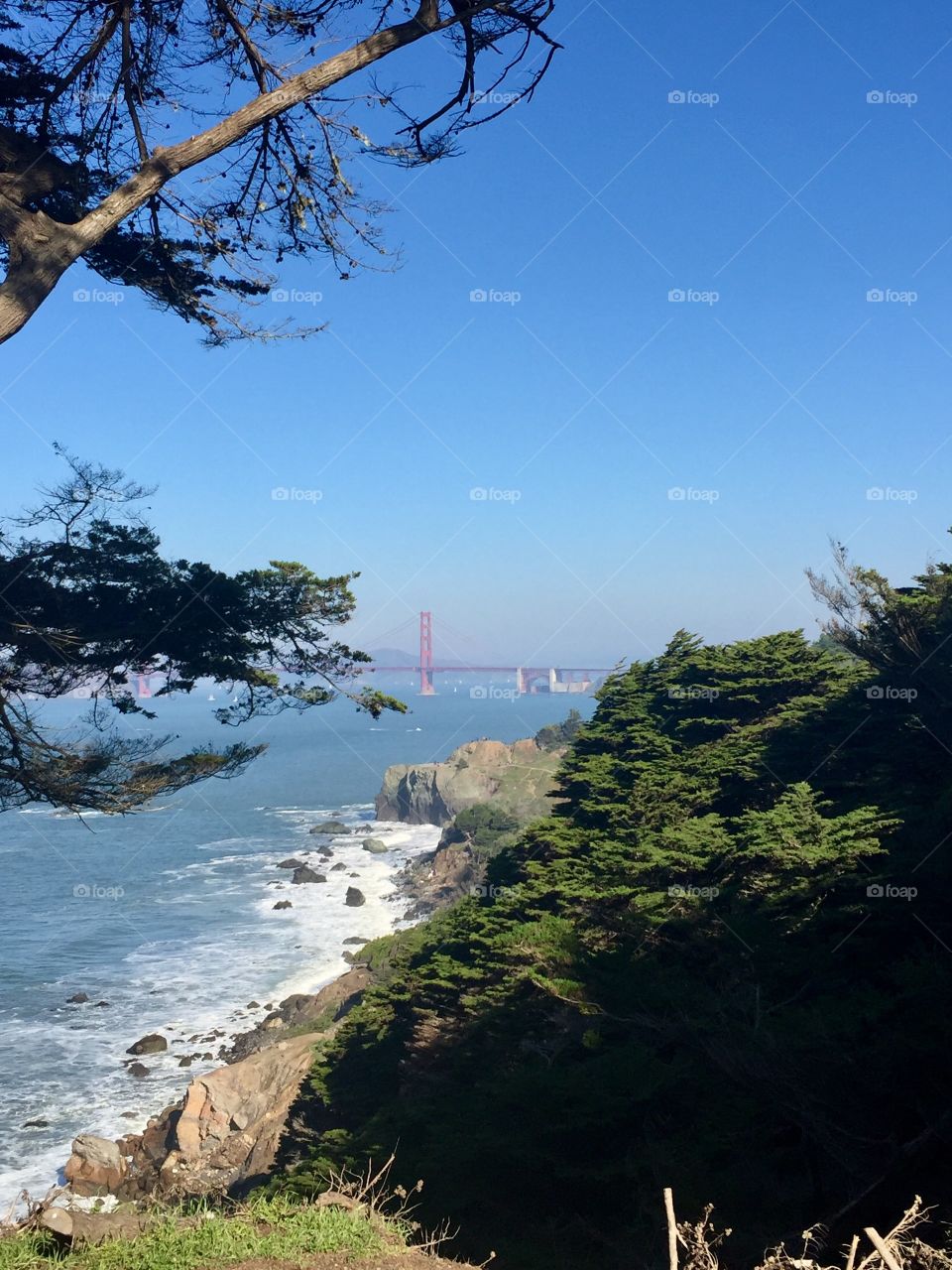 Lands Ending, Glimpse of the Golden Gate Bridge