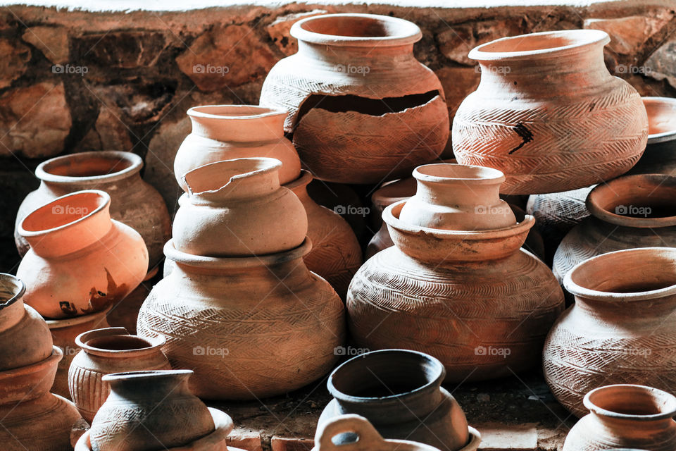 Pottery in museum 