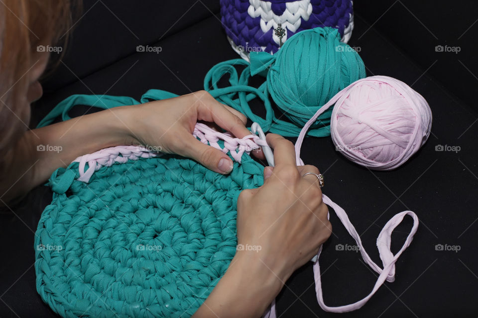 crochet baskets