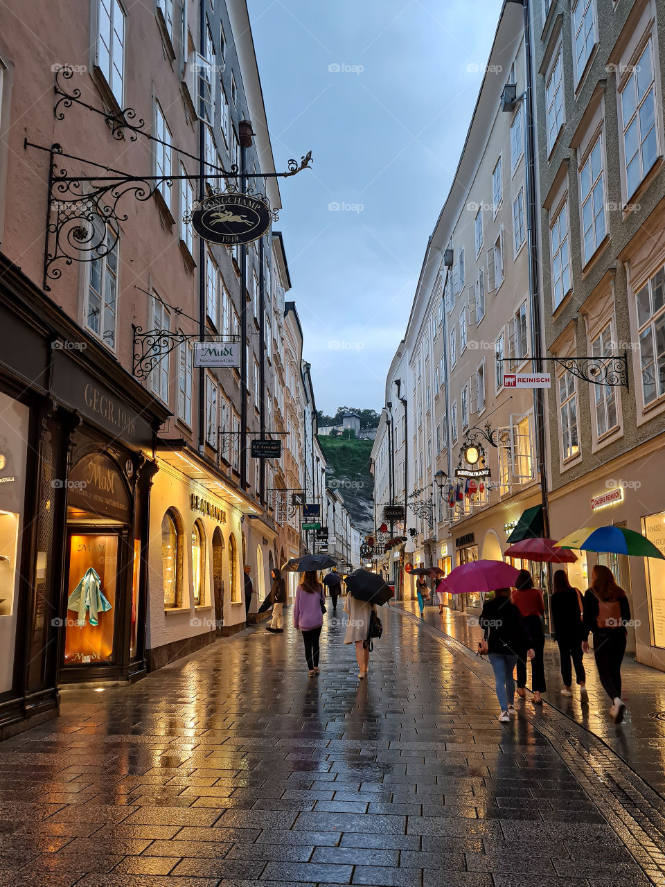 cozy walk through the rain