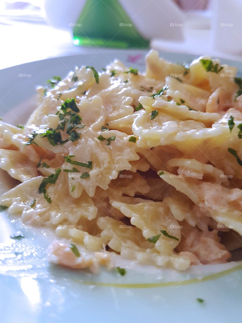 Pasta with salmon