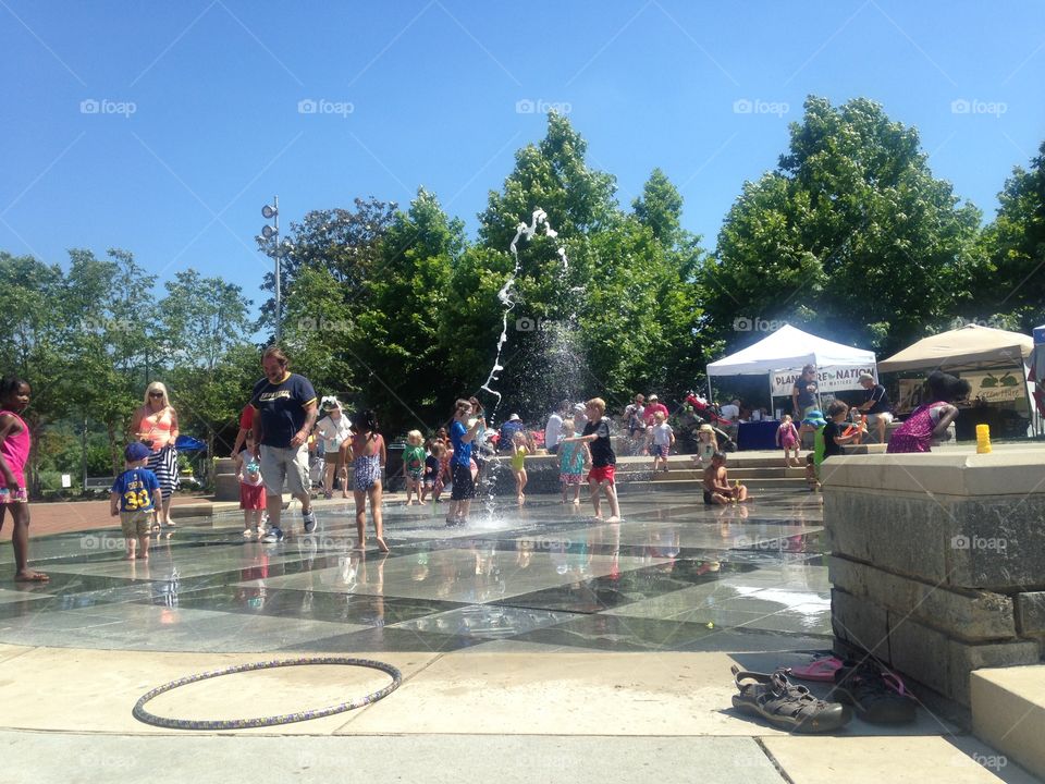 Splashville Water Fountain in Asheville, North Carolina