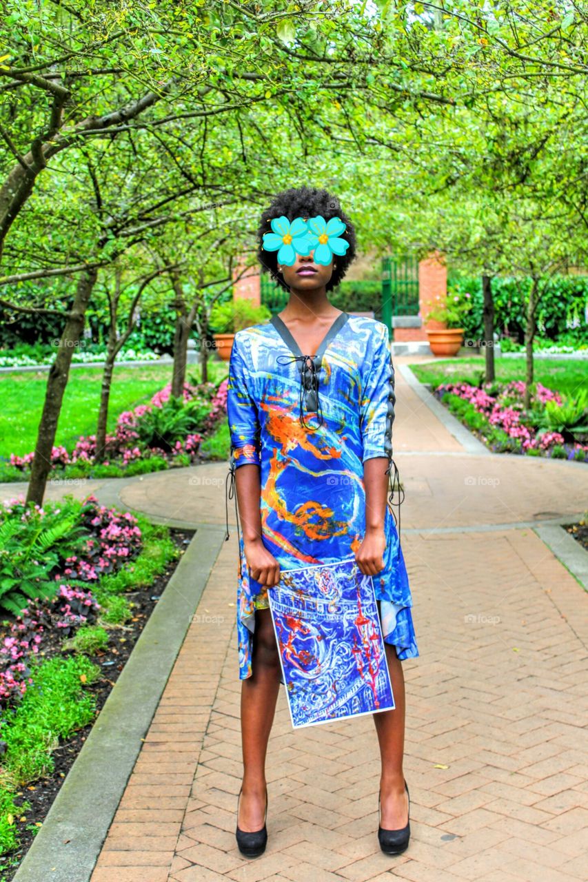 fashion posing Garden