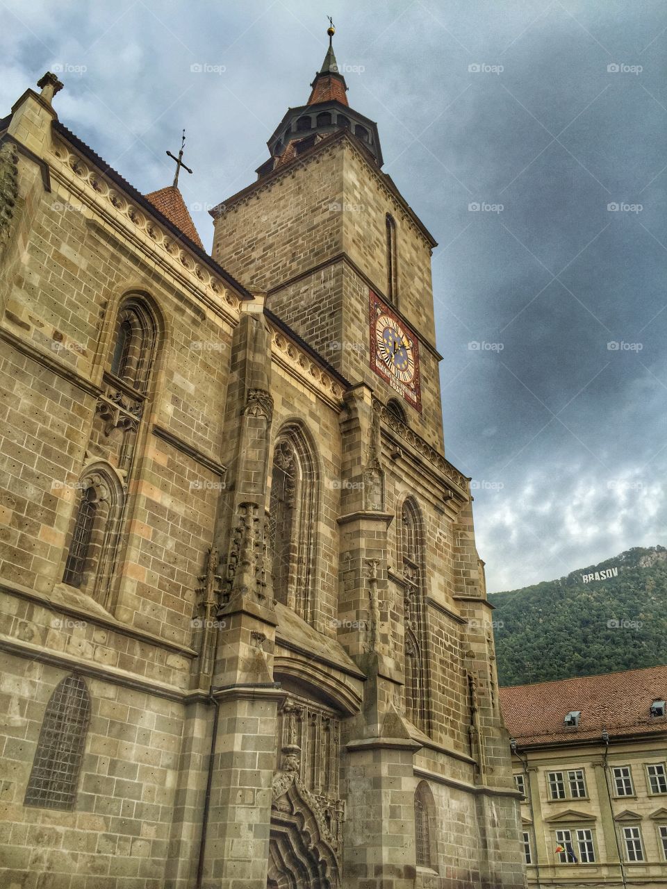 The Black Church view. Black Church view. Important Lutheran church of Romania located in Brasov, Transylvania region