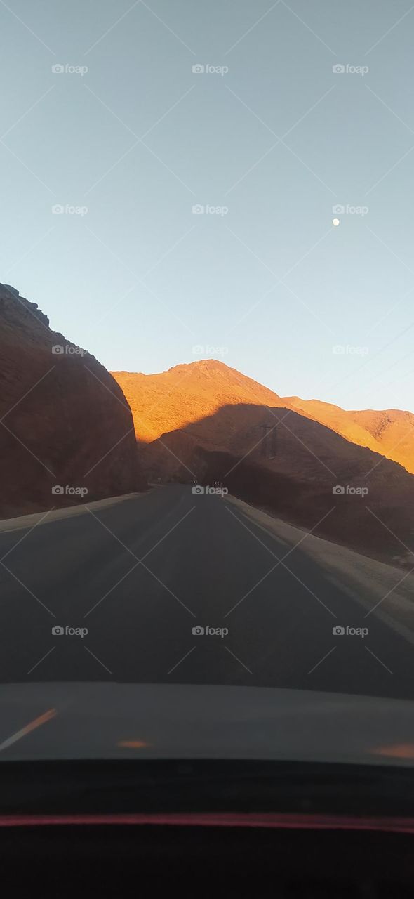 great shadow of mountaines