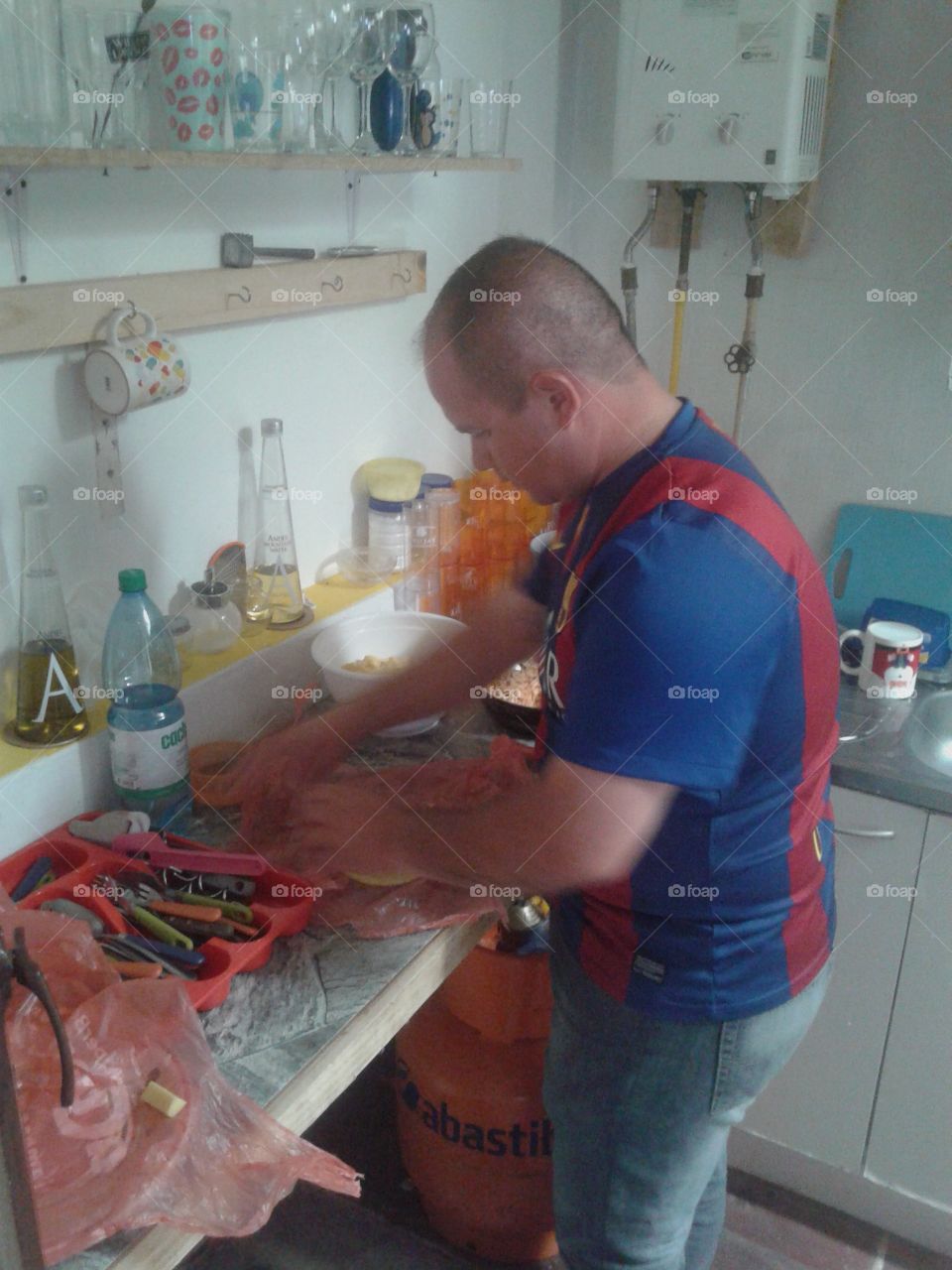 oso cocinando