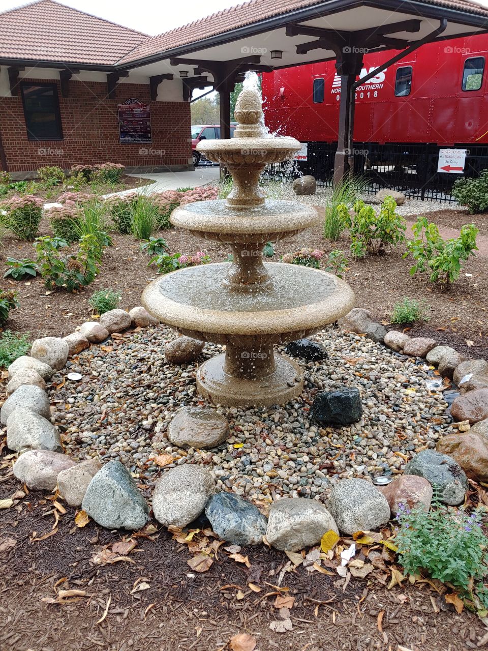 fountain in Chesterton Park