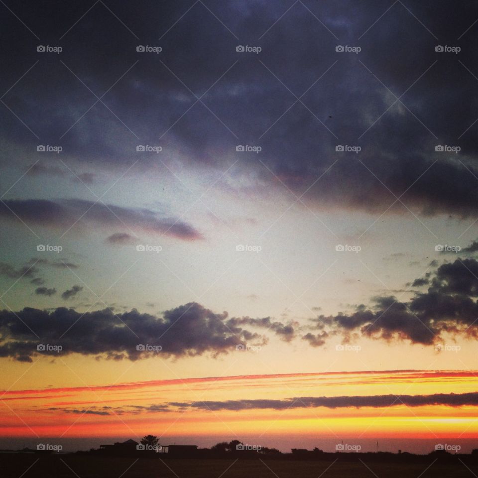 Sunset Hellstø Norway 