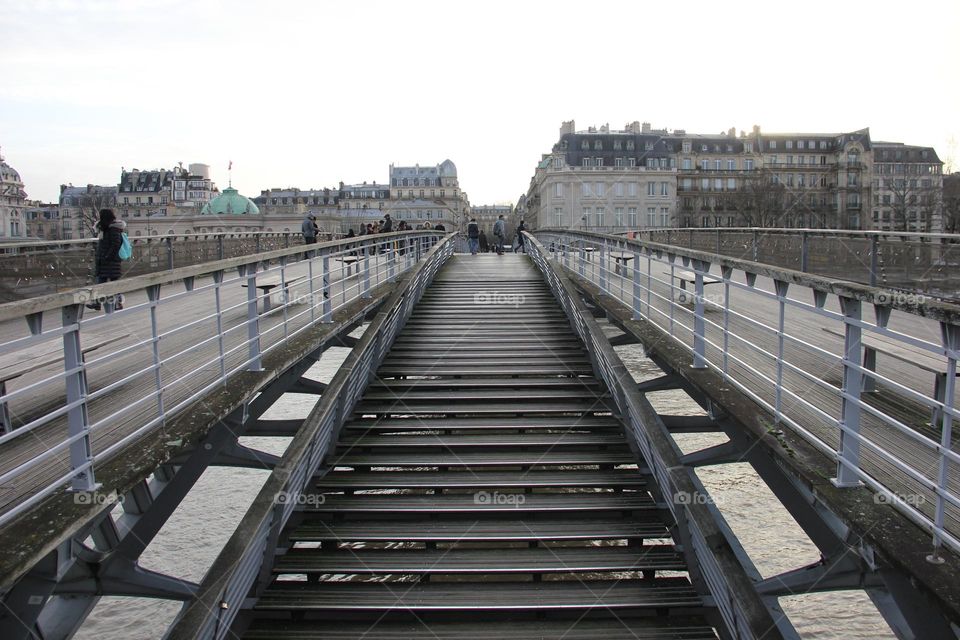 Symmetric bridge in Paris 