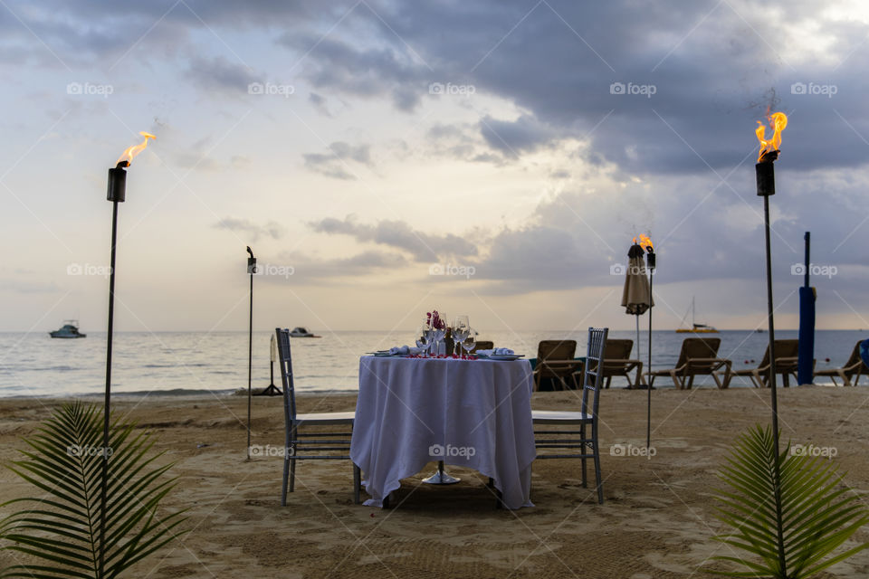 Dinner For Two On The Beach