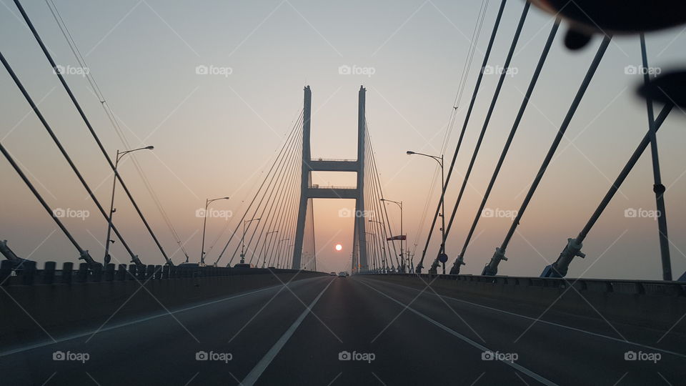 sunsets view form bridge.