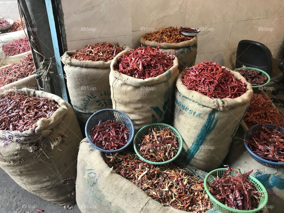 Spices in India.