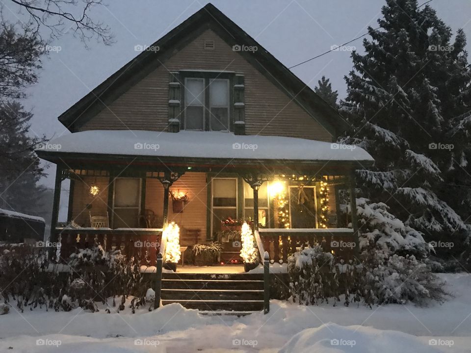 My home in the snow 
