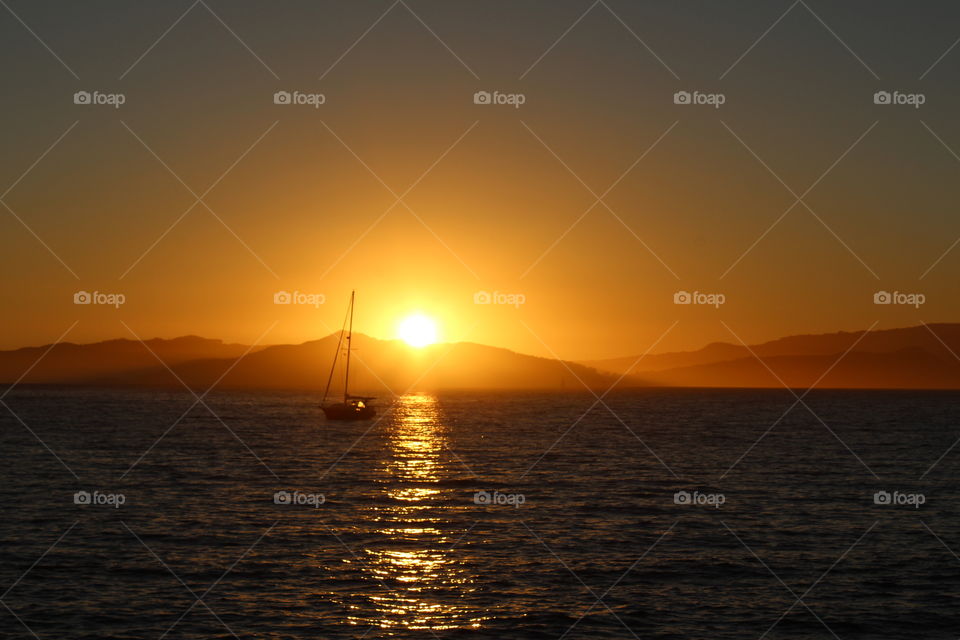 Sunset, Dawn, Sea, Ocean, Water